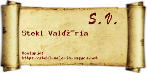 Stekl Valéria névjegykártya